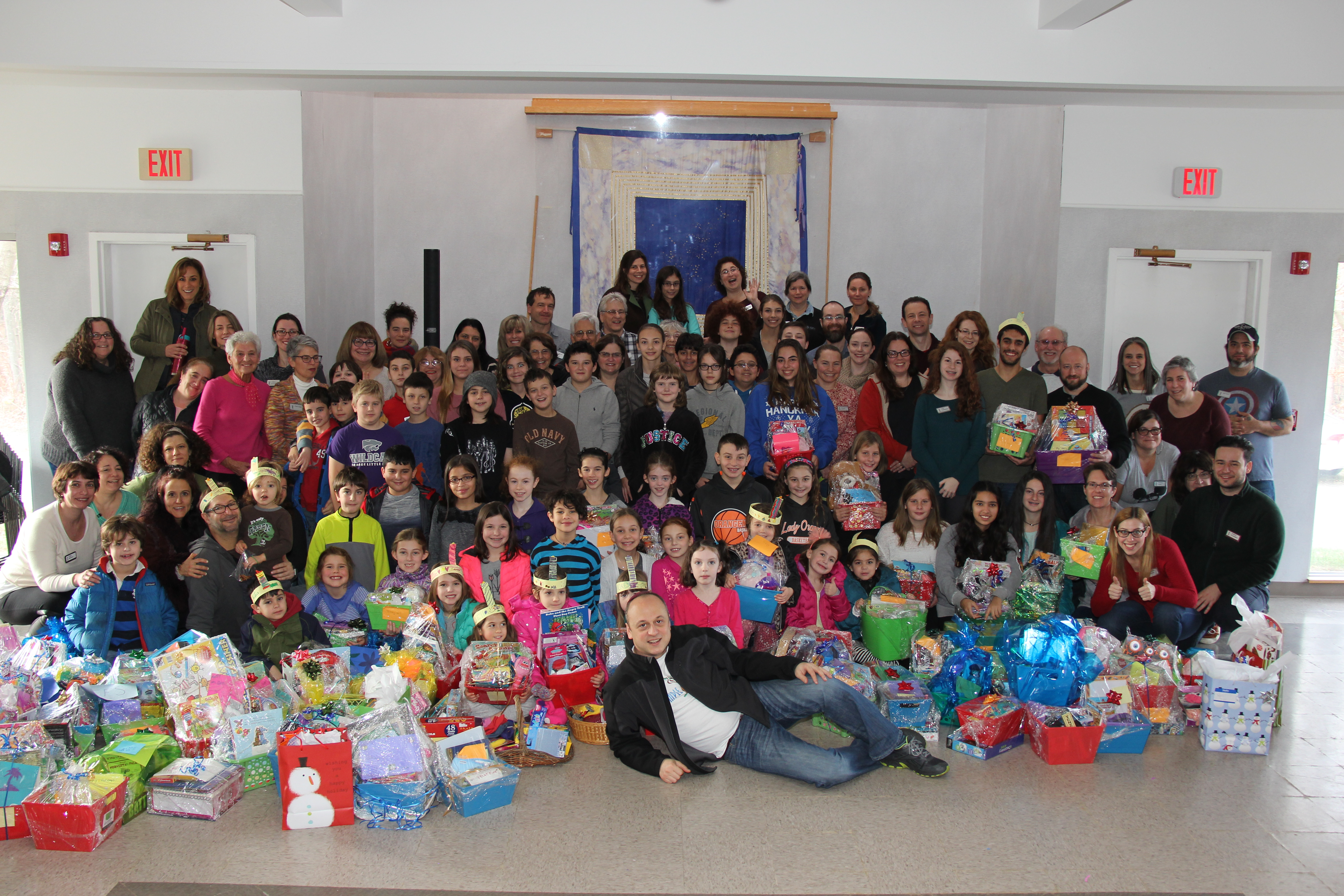 Families at a school program